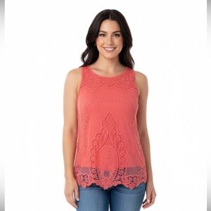 Ultra Pink lace top size medium